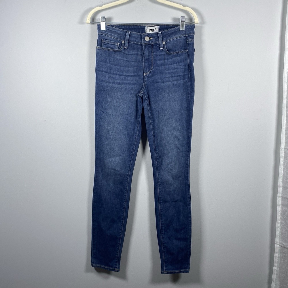 Paige Verdugo Ultra Skinny Jeans Women 27‎ Blue Medium Wash Mid Rise Stretch